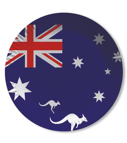 Pappteller "Australien" - 10 Stück
