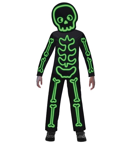Glow in the Dark Kinderkostüm "Skelett"