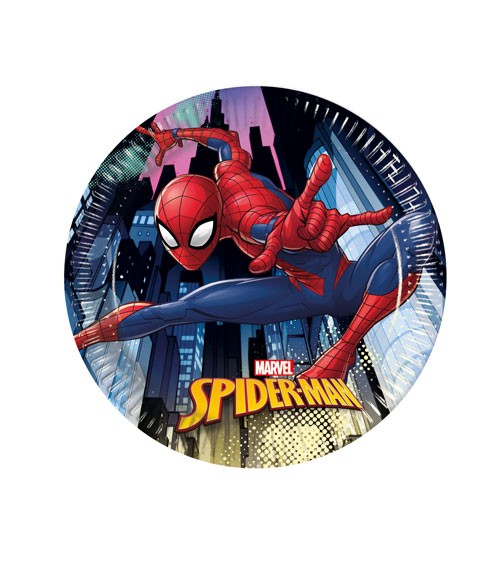 Kleine Pappteller "Spiderman - Team Up" - 8 Stück
