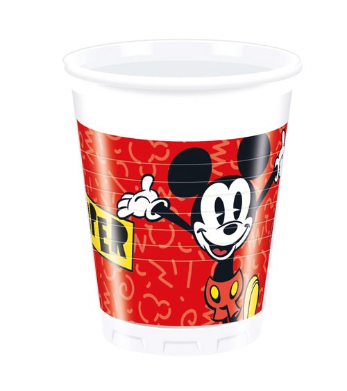 Plastikbecher "Mickey Mouse Comic“ - 8 Stück