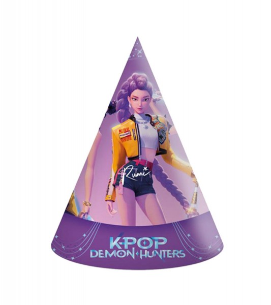 Partyhüte "KPop Demon Hunters" - 6 Stück