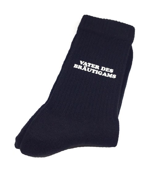 Hochzeits-Socken "Vater des Bräutigams" - schwarz