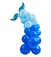 DIY Ballonaufsteller "Wal-Flosse" - blau - 40-teilig