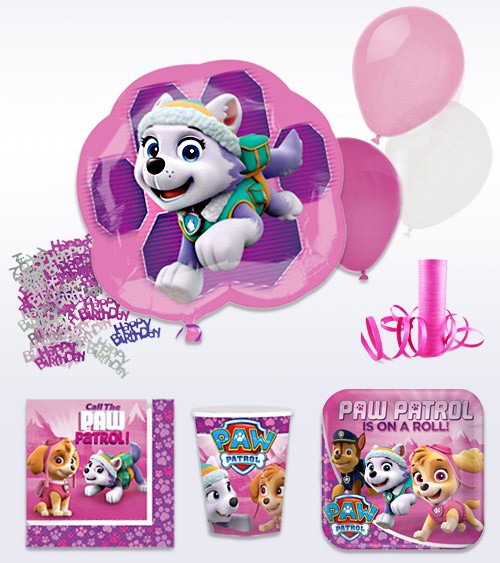 Geburtstags-Deko-Set "Paw Patrol Pink" - 47-teilig