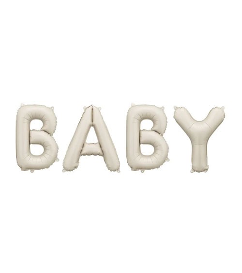 Folienballon-Schriftzug "Baby" - beige - 140 x 43 cm