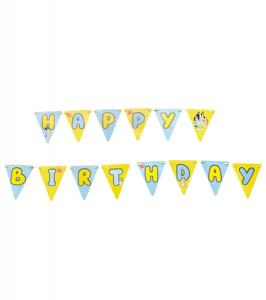Happy Birthday Wimpelgirlande "Bluey" - 4,5 m