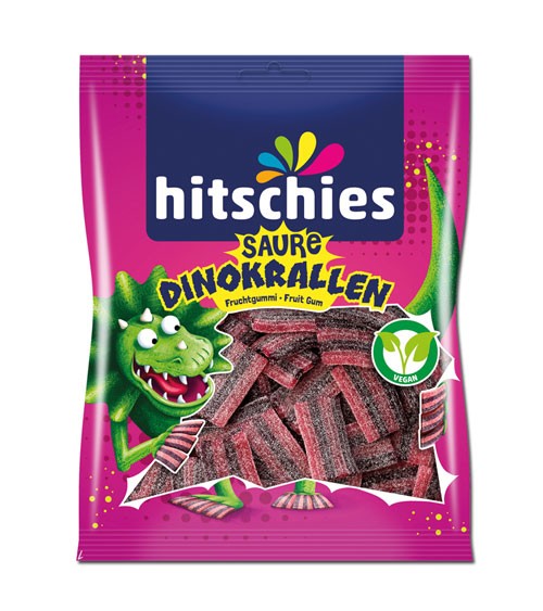 Saure Dinokrallen - Hitschies Fruchtgummi - 125 g