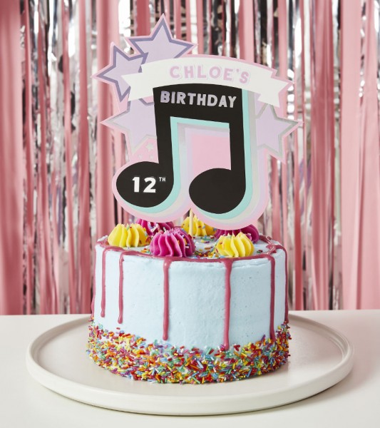 DIY Cake-Topper aus Papier "Superstar Party"