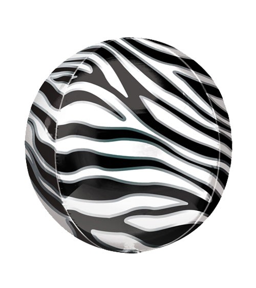 Orbz-Folienballon "Zebra-Print" - 38 x 40 cm