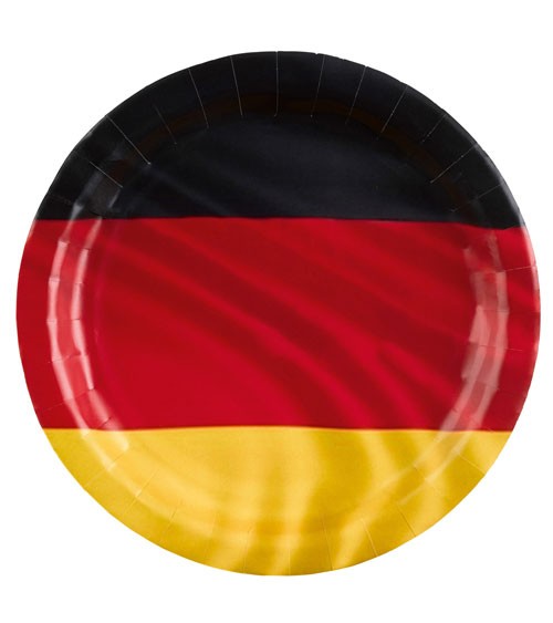 Pappteller "Deutschlandfahne" - 8 Stück