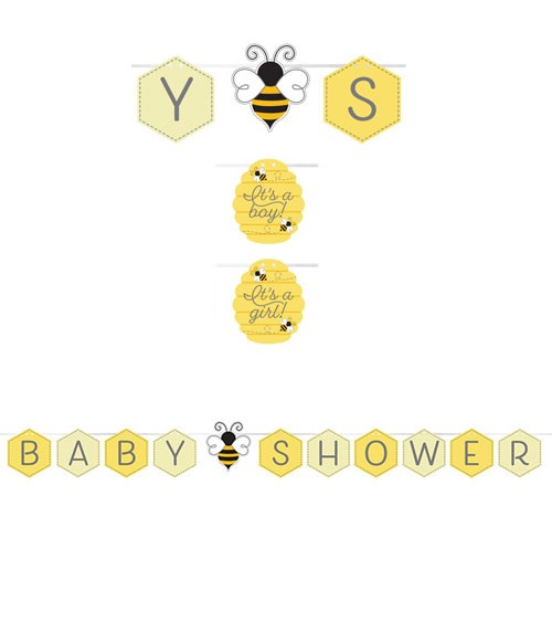 Baby Shower-Girlande "Kleine Biene" - 1,67 m