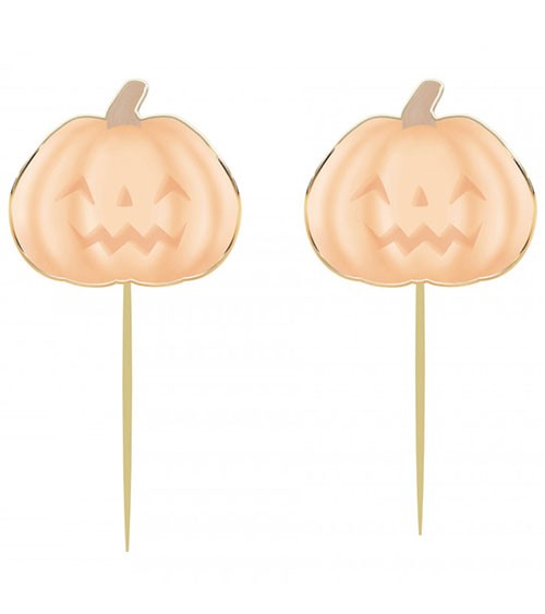 Picks "Kürbisse" - orange, gold - 10-teilig