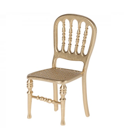 Stuhl aus Metall - Micro - gold - 3,7 x 8 cm
