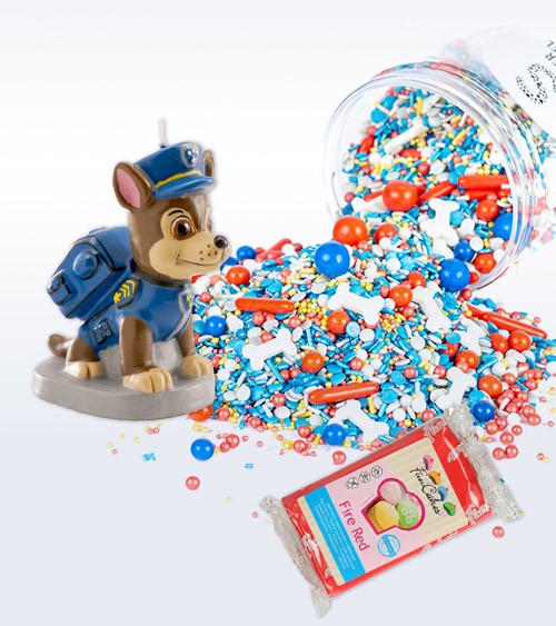 Tortendeko-Set "Paw Patrol" mit Super Streusel