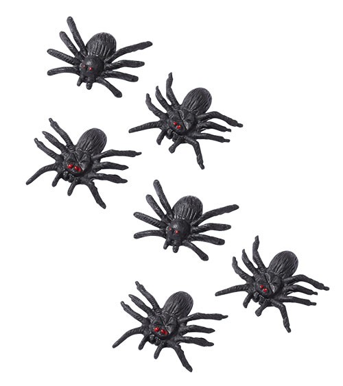 Mini-Spinnen - 2 cm - 6 Stück