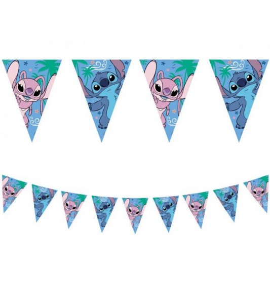 Wimpelgirlande "Stitch & Angel" - 2,3 m