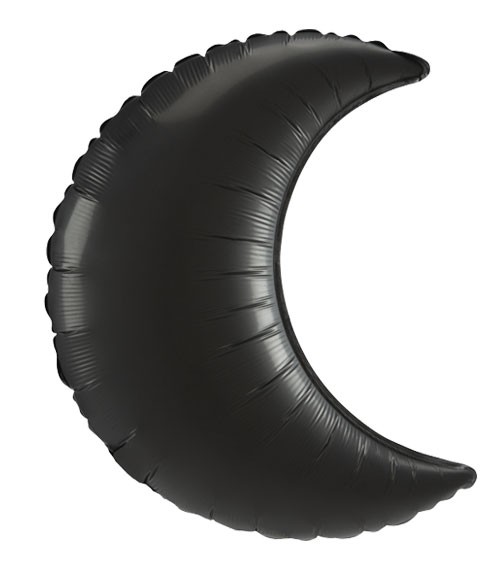 Shape-Folienballon "Mond" - Satin schwarz