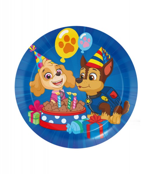 Kleine Pappteller "Paw Patrol Party" - 8 Stück
