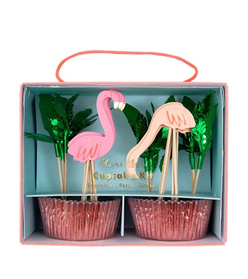 Cupcake-Kit "Flamingo" - 48-teilig