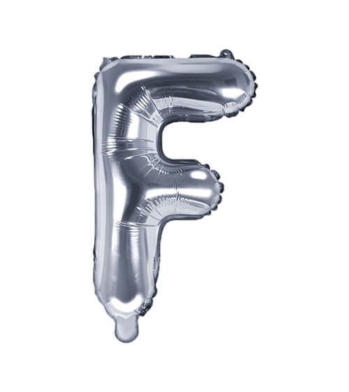 Folienballon Buchstabe "F" - silber - 35 cm