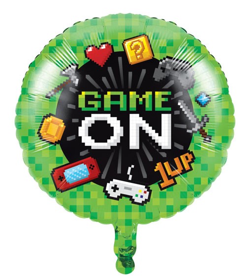 Runder Folienballon "Game on" - 45,7 cm