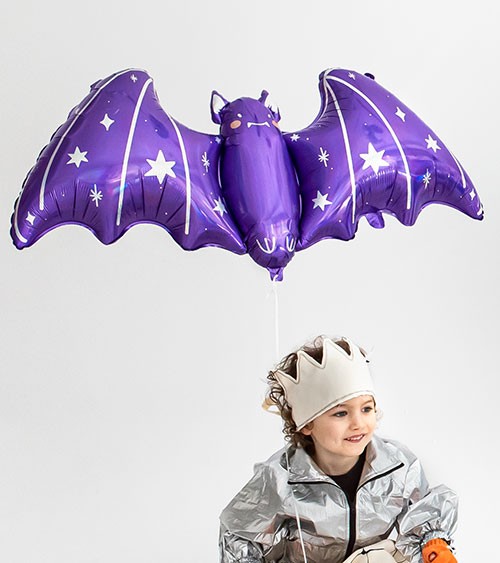 SuperShape-Folienballon "Fledermaus" - lila - 119,5 x 51 cm