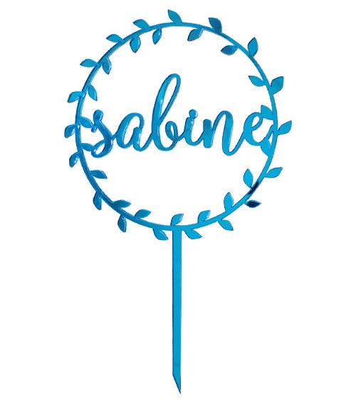 Dein Cake-Topper "Botanical" aus Acrylspiegel - Wunschtext