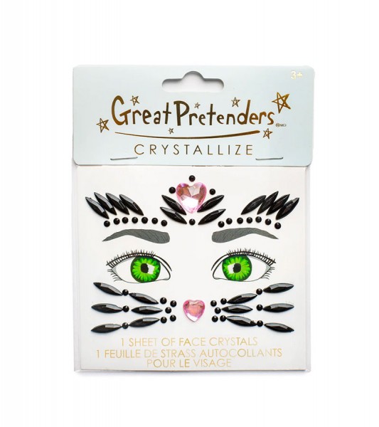Face Crystals für Kinder "Schwarze Katze"
