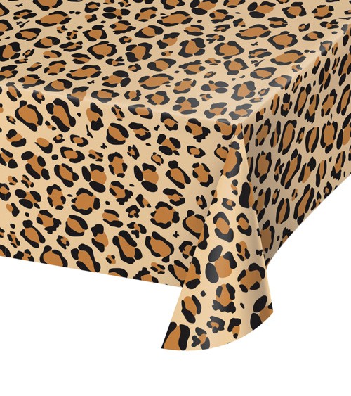 Tischdecke aus Kunststoff "Leopard" - 137 x 274 cm