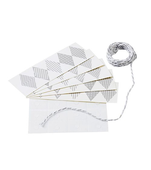 Mini DIY Party-Girlanden-Set - grau