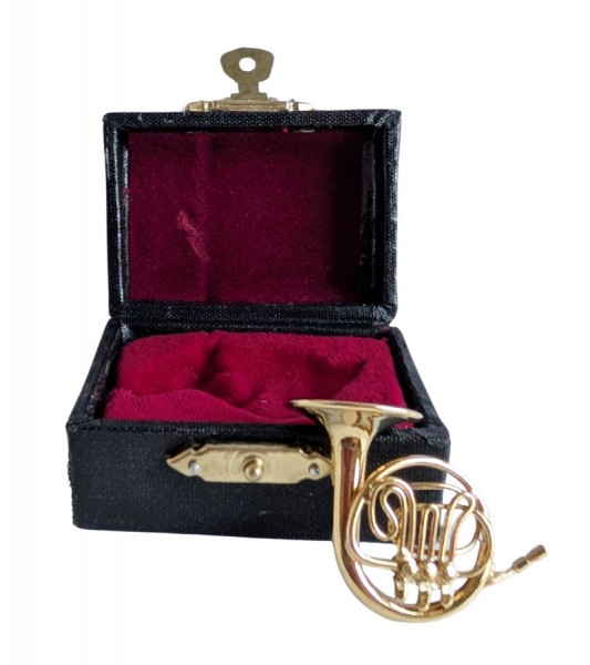 Jagdhorn mit Koffer - 4 cm