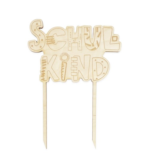 Cake-Topper aus Holz „Schulkind"