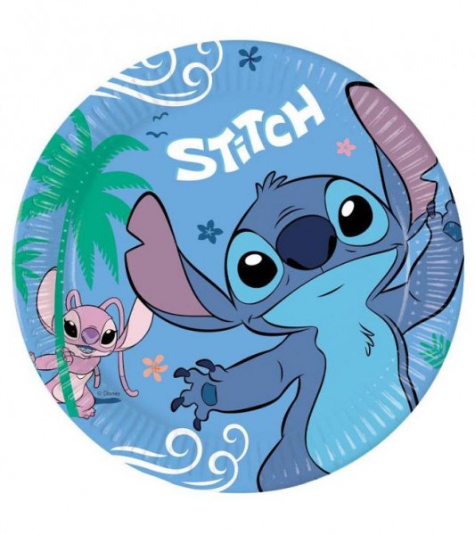Pappteller "Stitch & Angel" - 8 Stück