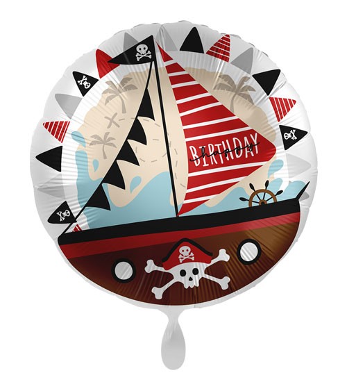 Folienballon "Piratenschiff" - Happy Birthday