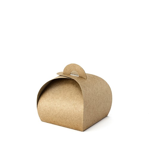 Kraftpapier-Geschenkboxen - 6 x 6 cm - 10 Stück