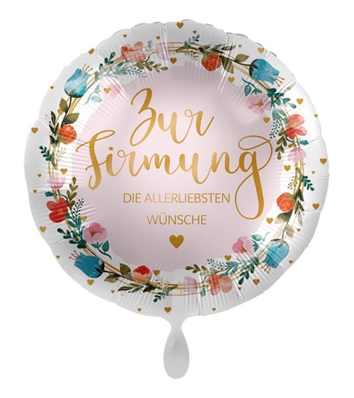 Folienballon "Zur Firmung die allerliebsten Wünsche" - 43 cm