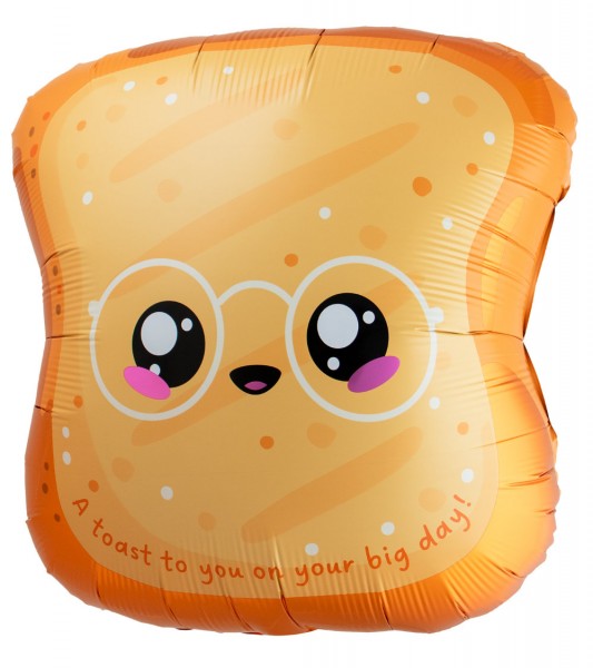 Shape-Folienballon "Kawaii Party - Toast" - 60 x 60 cm