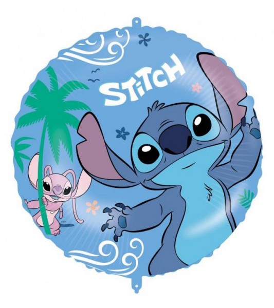 Runder Folienballon "Stitch & Angel" - 46 cm
