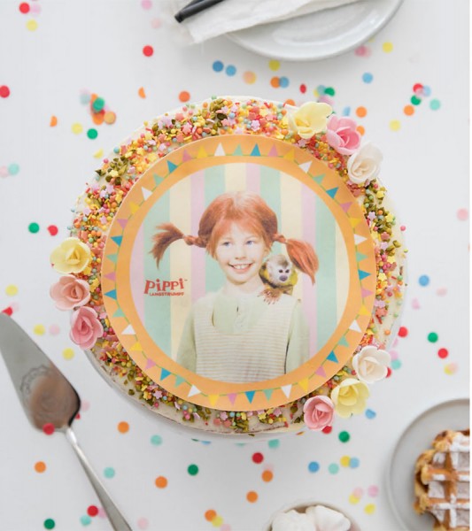 Essbarer Tortenaufleger "Pippi Langstrumpf" - 20 cm