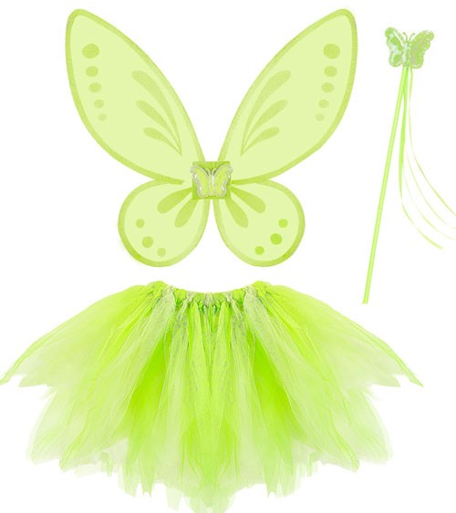 Kinderkostüm-Set "Magic Fairy" - hellgrün - 3-teilig