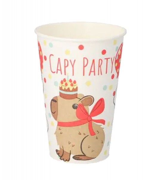 Pappbecher "Capy Party" - 10 Stück