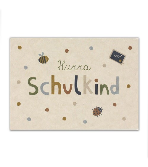 Hurra Schulkind Postkarte "Nature Kids"