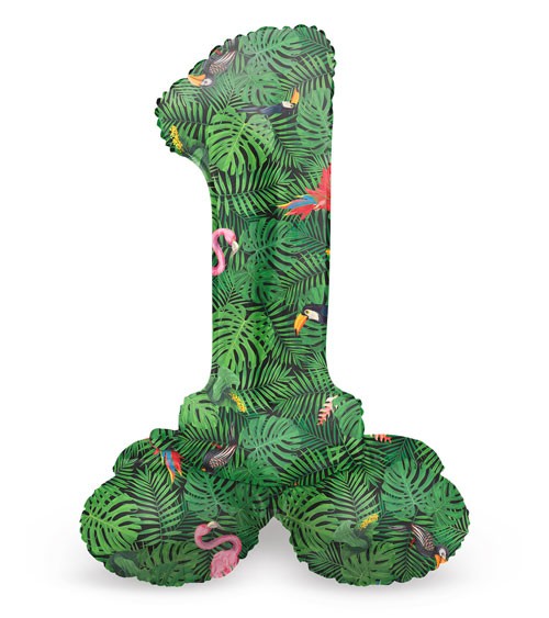 Stehender Folienballon Zahl "1" - Jungle Vibe - 72 cm