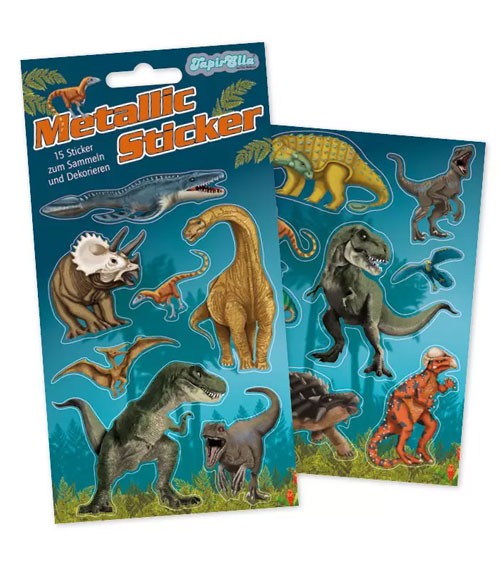 Metallic-Sticker "Dinos" - 2 Bogen