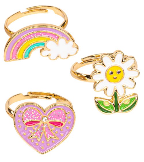 Kinderringe-Set "Spring Flowers" - 3-teilig