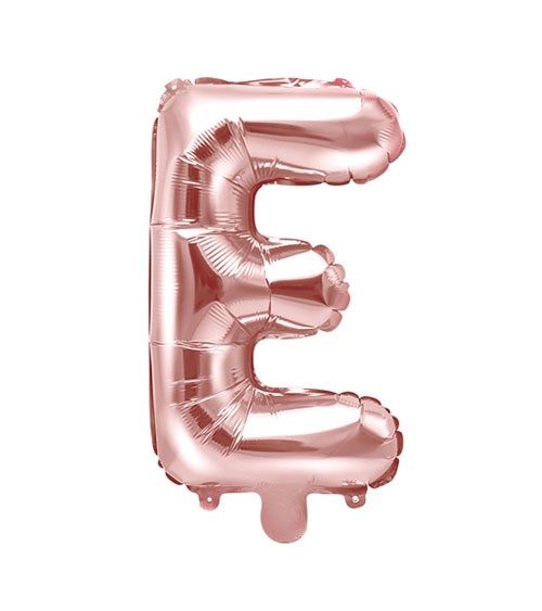 Folienballon Buchstabe "E" - rosegold - 35 cm