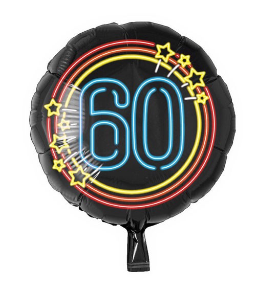 Folienballon "60" - Neon - 46 cm