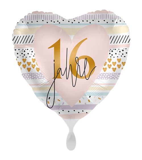 Herz-Folienballon "Creamy Blush" - 16. Geburtstag