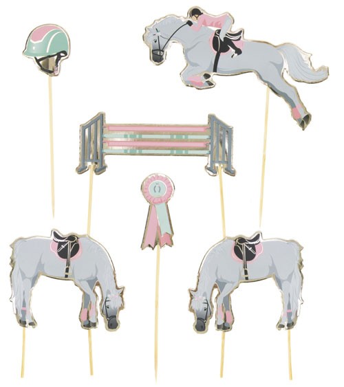 Cake-Topper-Set "Pferdeliebe" - 6-teilig