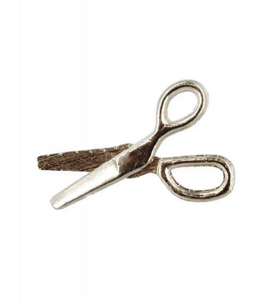 Schere - silber - 3 x 1 cm